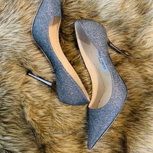 Jimmy Choo Sparkly Silver Pumps - only worn once!